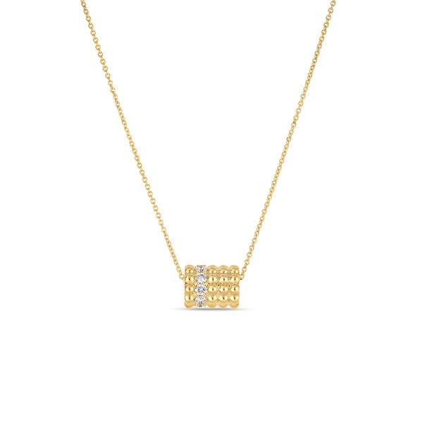 Dolcetto Yellow Gold and Diamond Pav&eacute; Pendant